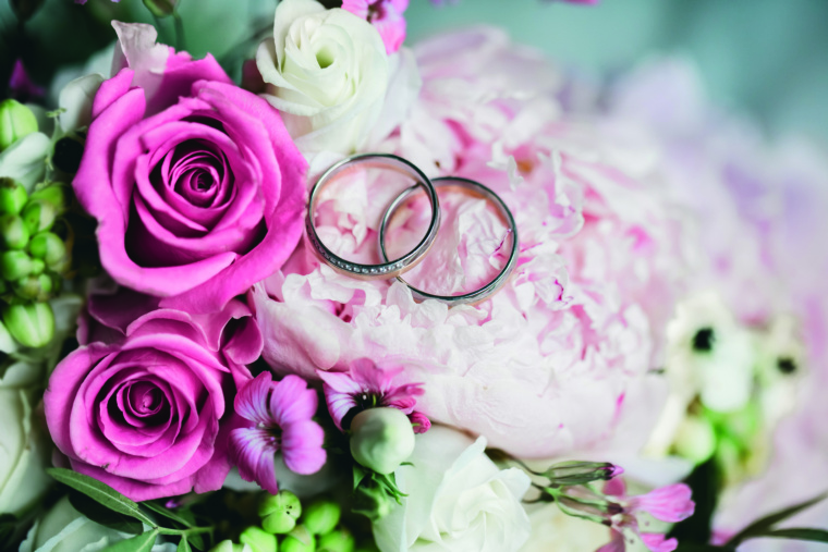 Wedding,Flowers,Bride,Bouquet,Rings