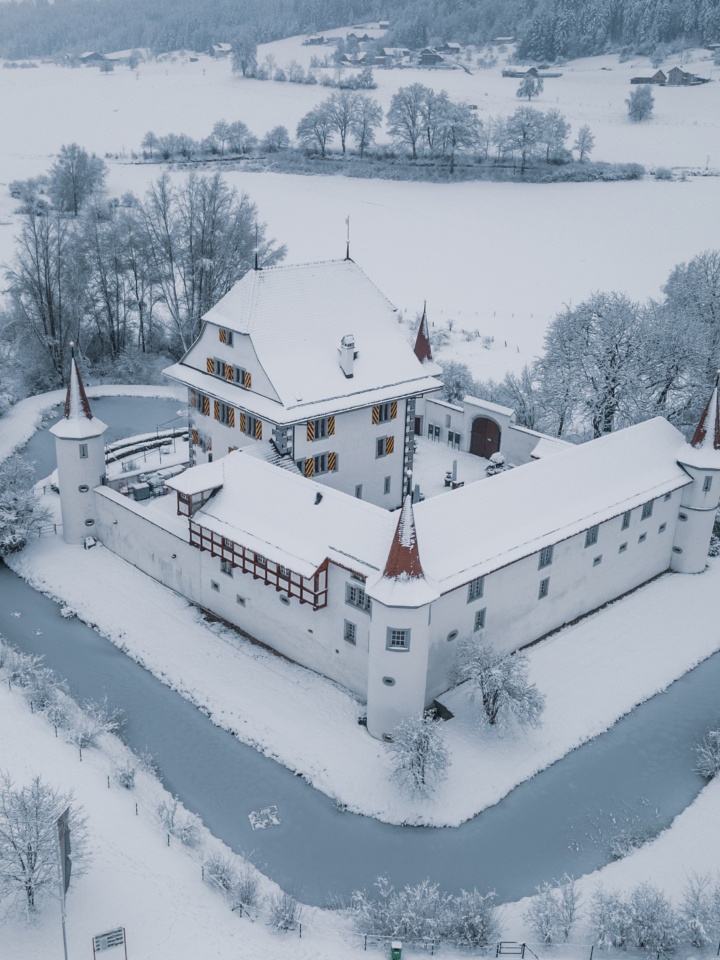 Wasserschloss Wyher im Winter